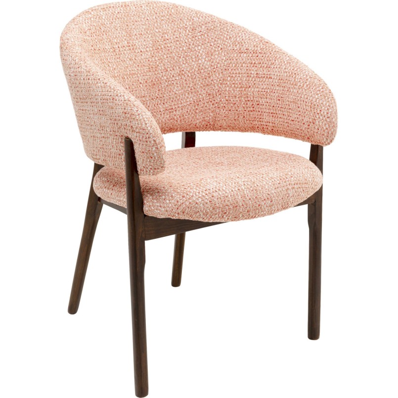 Chaise a. acc. August corail melange