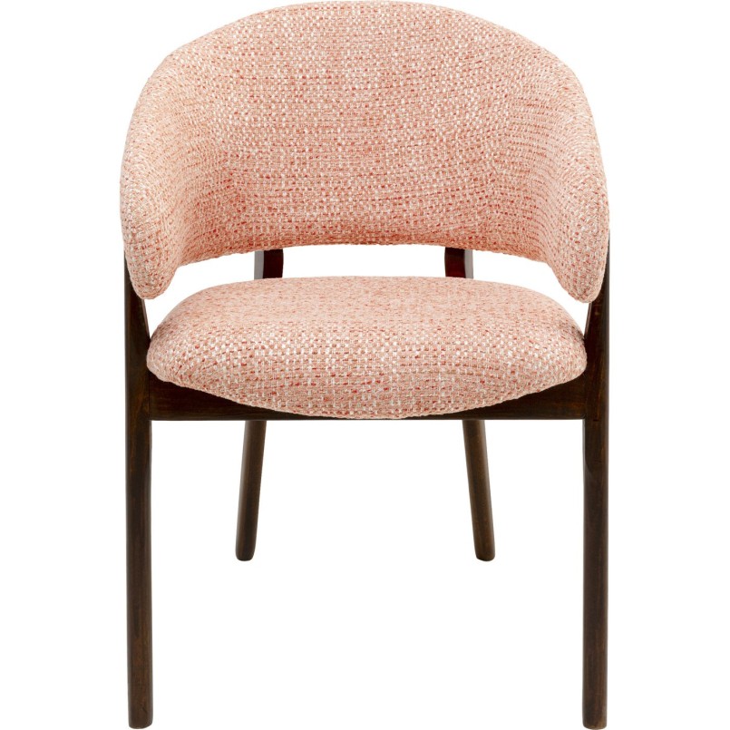 Chaise a. acc. August corail melange