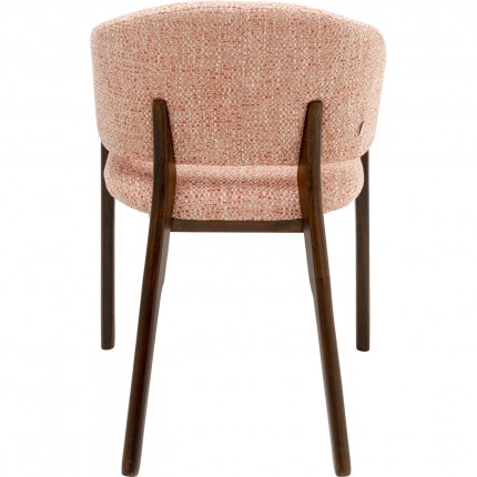 Chaise avec accoudoirs August Melange rose Kare Design