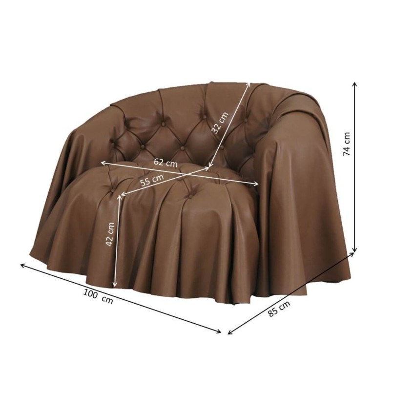 Fauteuil Drapes cuir