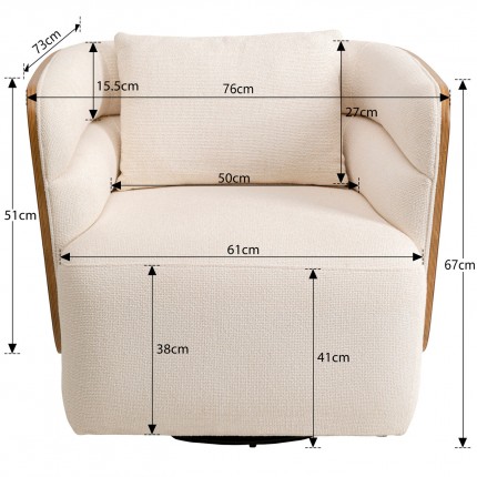 Fauteuil pivotant Marc Kare Design