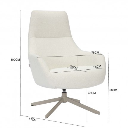 Fauteuil pivotant Mimi Maze Kare Design