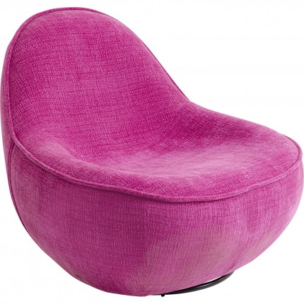 Fauteuil pivotant Ovo fuchsia Kare Design