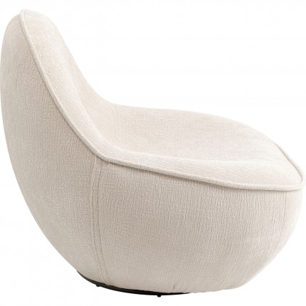Fauteuil pivotant Ovo crème Kare Design