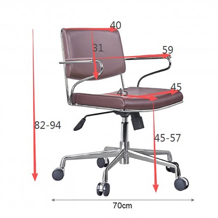 Chaise de bureau pivotante Dottore noire Kare Design