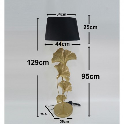 Floor Lamp ginkgo leaves 129cm gold Kare Design