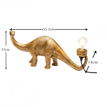 Lampe dinosaure doré Kare Design