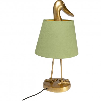 Lampe canard dorée et verte Kare Design