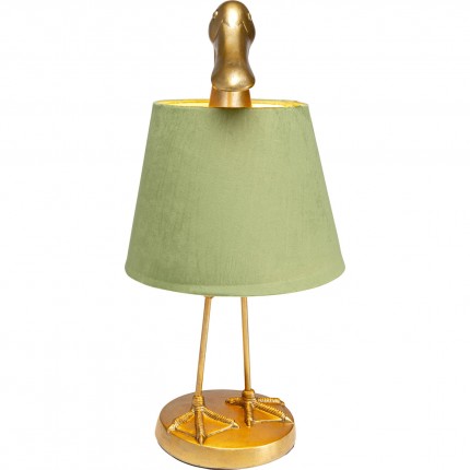 Table lamp duck gold and green Kare Design
