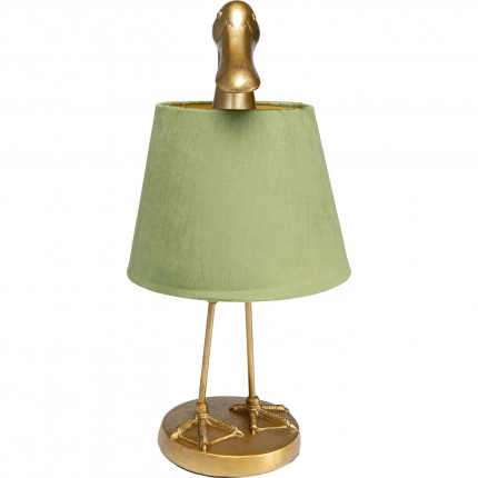 Table lamp duck gold and green Kare Design