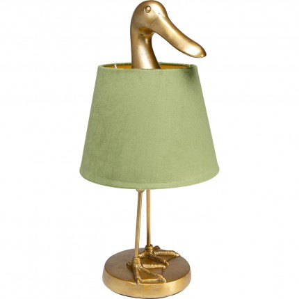 Lampe canard dorée et verte Kare Design