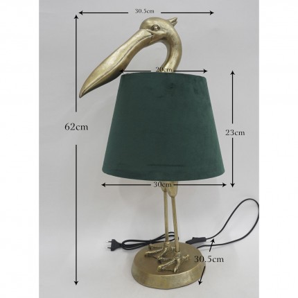 Table Lamp pelican gold Kare Design