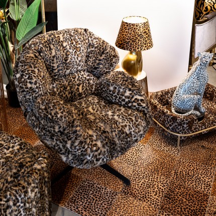 Swivel Armchair Cutie leopard Kare Design