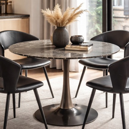 Table High Society Ø110cm grey Kare Design