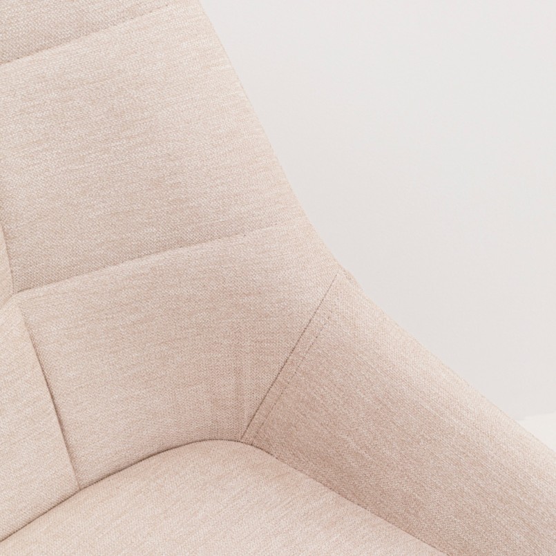 Chaise matelassée beige - Ruby - Kare Design