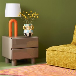 Chevet kaki deux tiroirs - Eliano - Kare Design