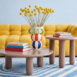 Vase motif damier à poignées - Harlequin - Kare Design
