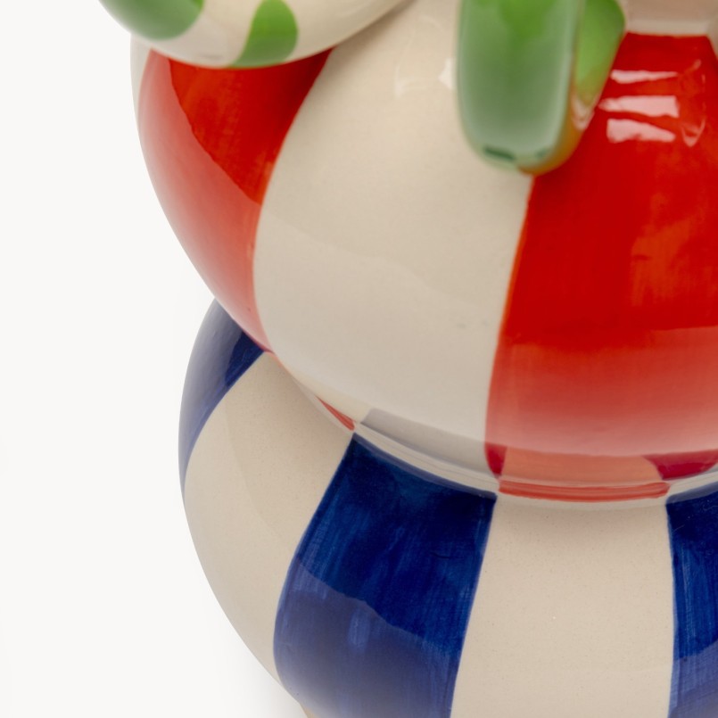 Vase motif damier à poignées - Harlequin - Kare Design