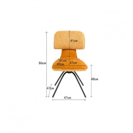 Chaise pivotante Helli ocre Kare Design