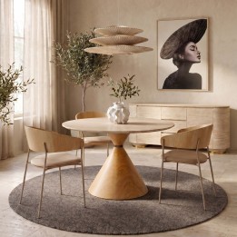 Tapis rond gris - Boucara - Kare Design