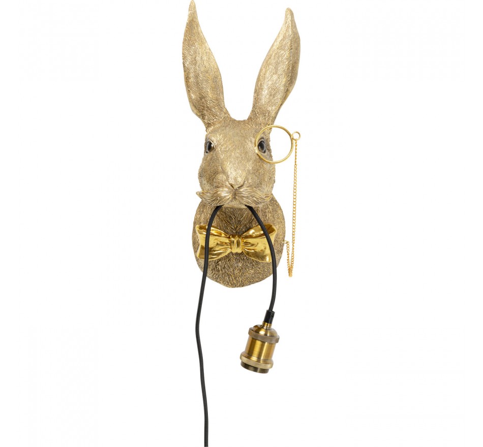 Wall Lamp rabbit gentleman gold Kare Design