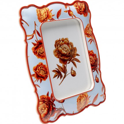 Picture Frame peonies 21x26cm light blue Kare Design