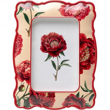 Cadre photo pivoines 17x22cm beige Kare Design