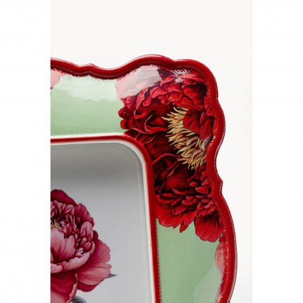 Picture Frame peonies 17x17cm green Kare Design
