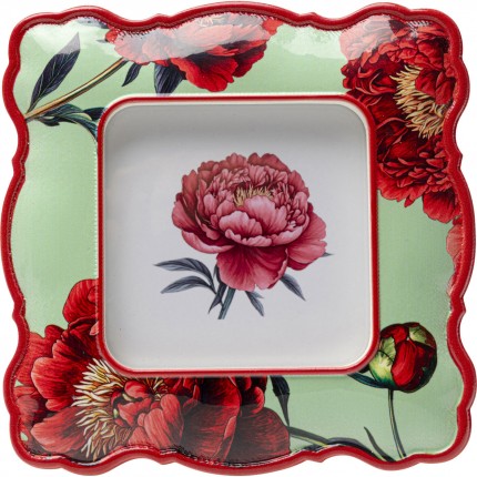 Picture Frame peonies 17x17cm green Kare Design