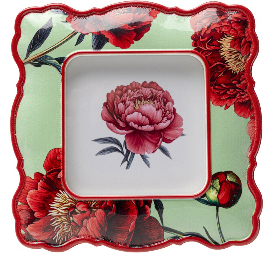 Picture Frame peonies 17x17cm green Kare Design