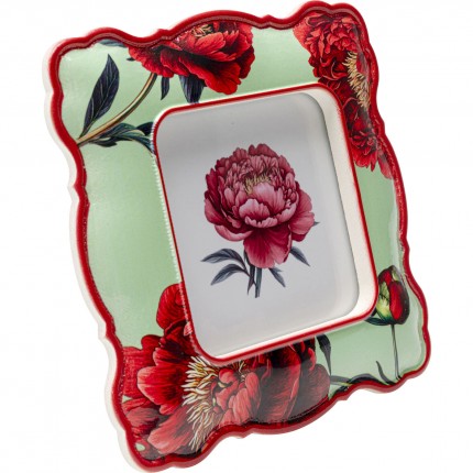 Cadre photo pivoines 17x17cm vert Kare Design
