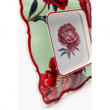 Picture Frame peonies 17x17cm green Kare Design