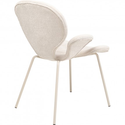 Chaise avec accoudoirs Soft Blossom crème Kare Design