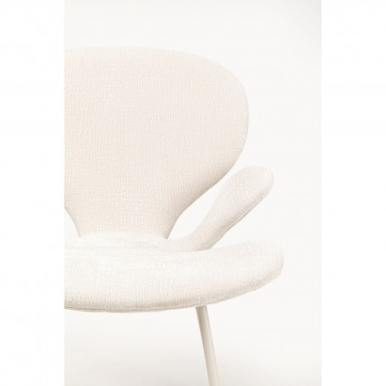Chaise avec accoudoirs Soft Blossom crème Kare Design