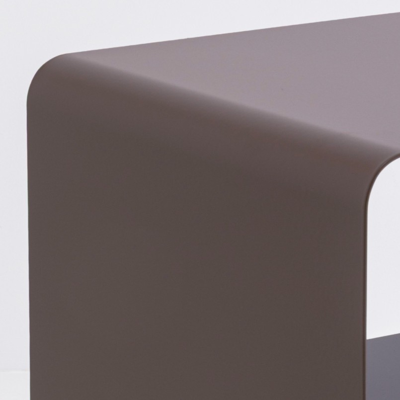 Table d'appoint taupe en acier - Lounge - Kare Design