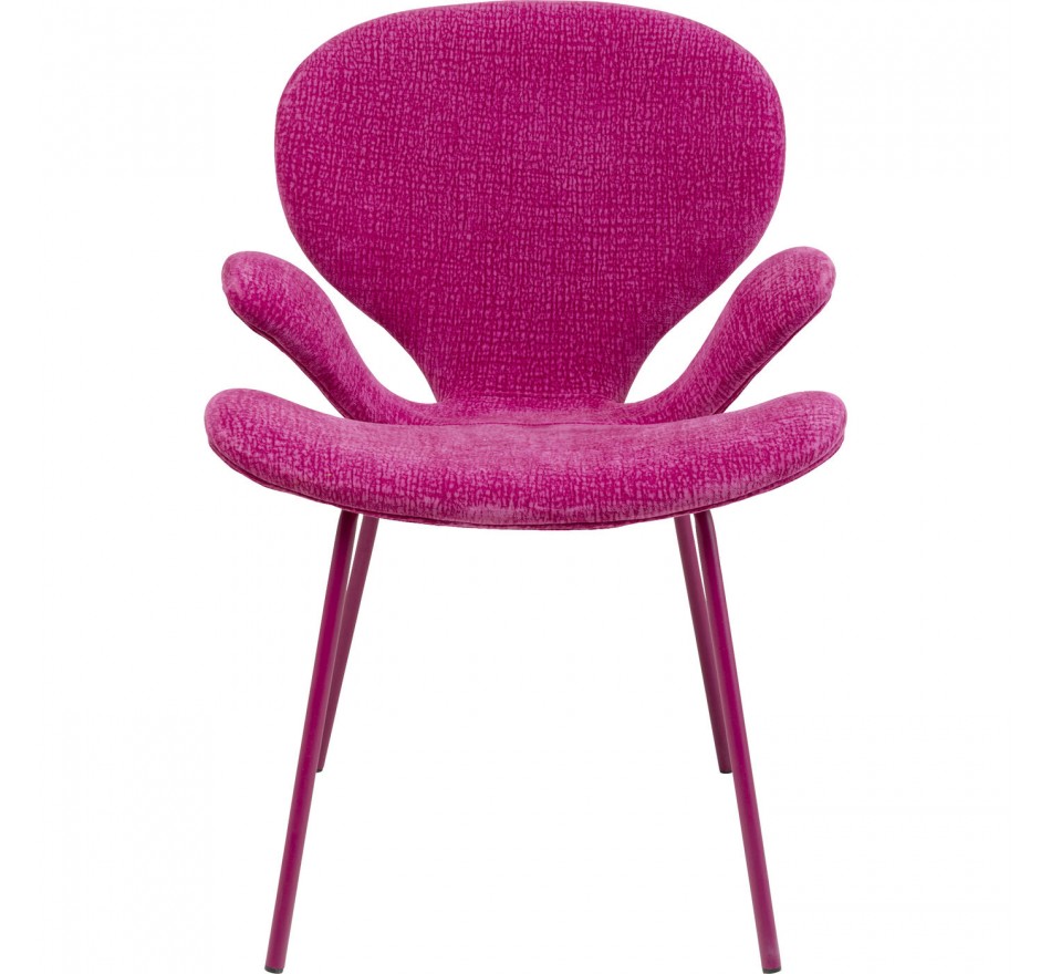 Chaise avec accoudoirs Soft Blossom rose Kare Design