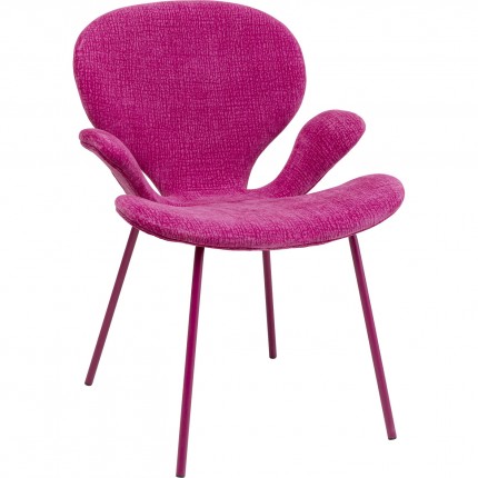 Chair with armrests Soft Blossom pink Kare Design
