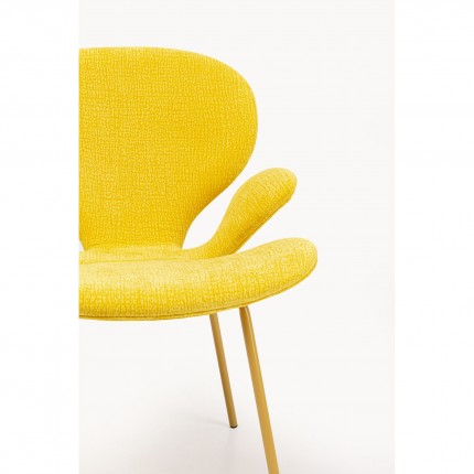 Chaise avec accourdoirs Soft Blossom jaune Kare Design