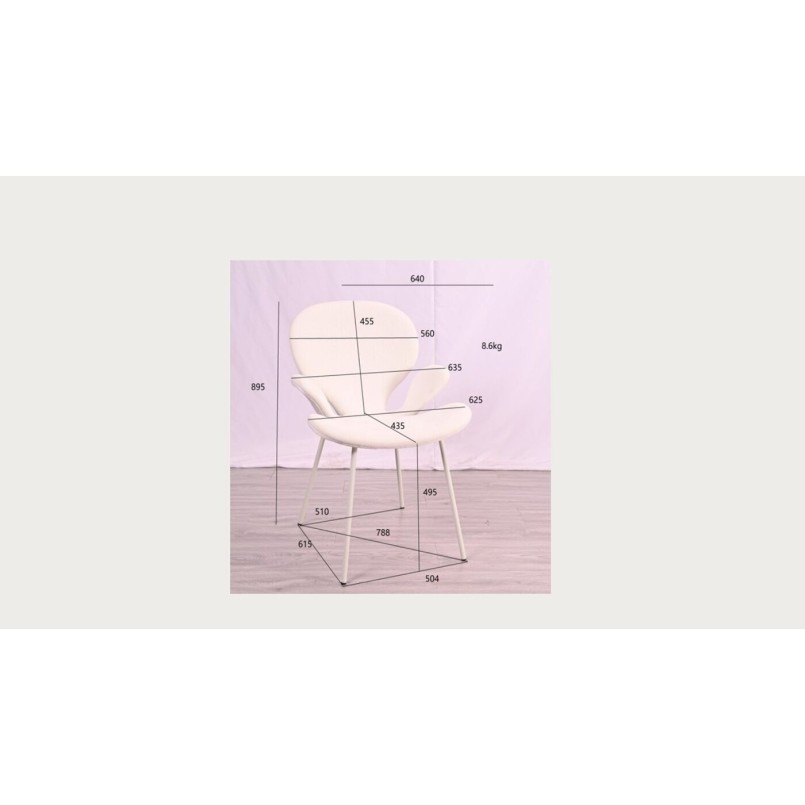 Chaise a. acc. Soft Blossom jaune Mono