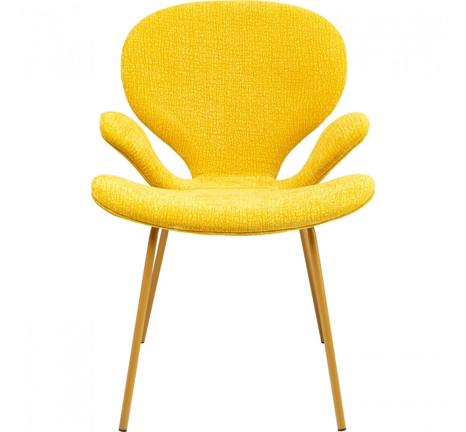 Chair with armrests Soft Blossom yellow Kare Design