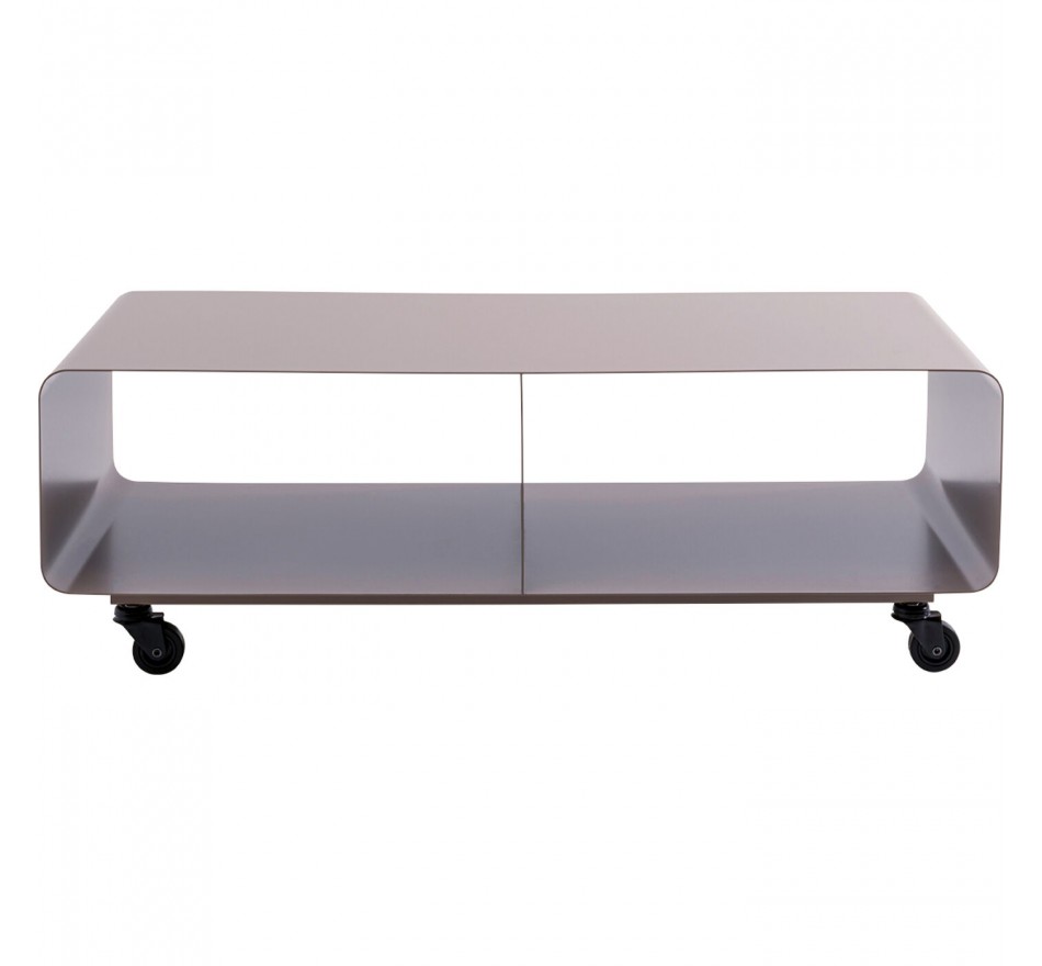TV board Lounge on wheels taupe Kare Design