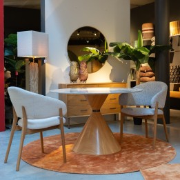Chair with armrests August cream Kare Design