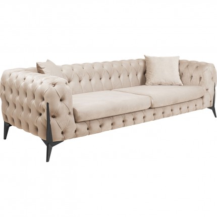 Canapé Bellissima 3 places velours beige Kare Design