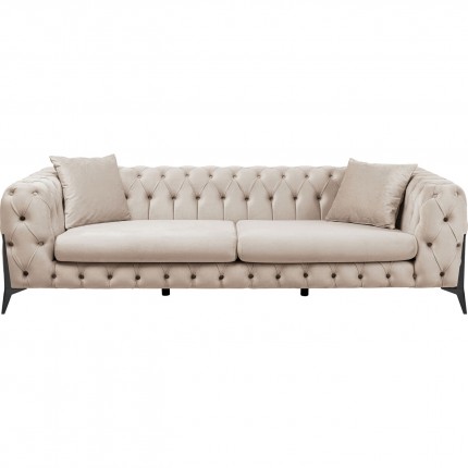 Canapé Bellissima 3 places velours beige Kare Design