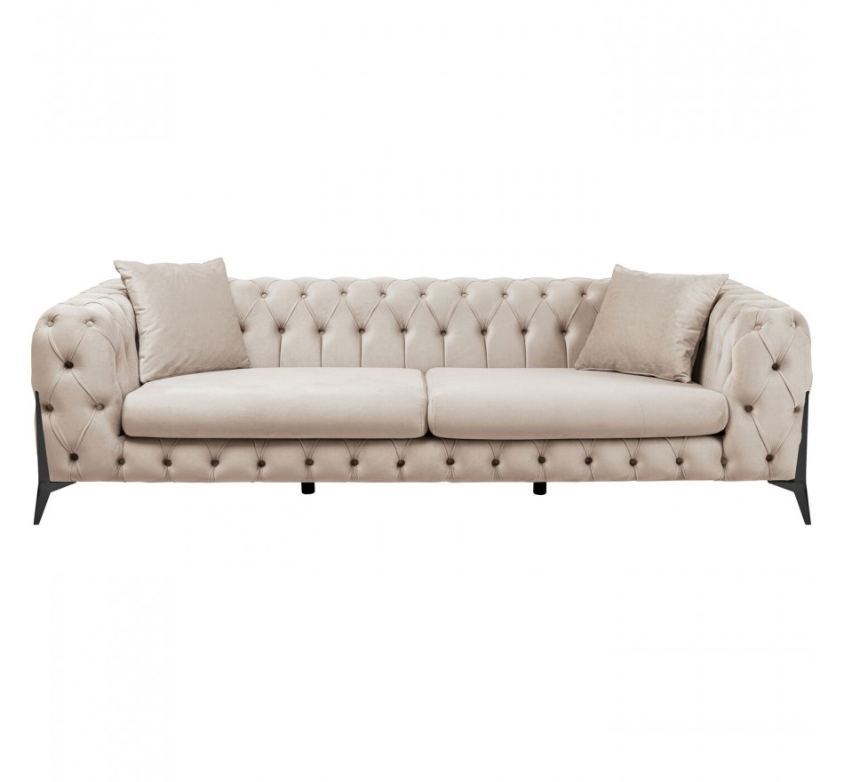 Canapé Bellissima 3 places velours beige Kare Design