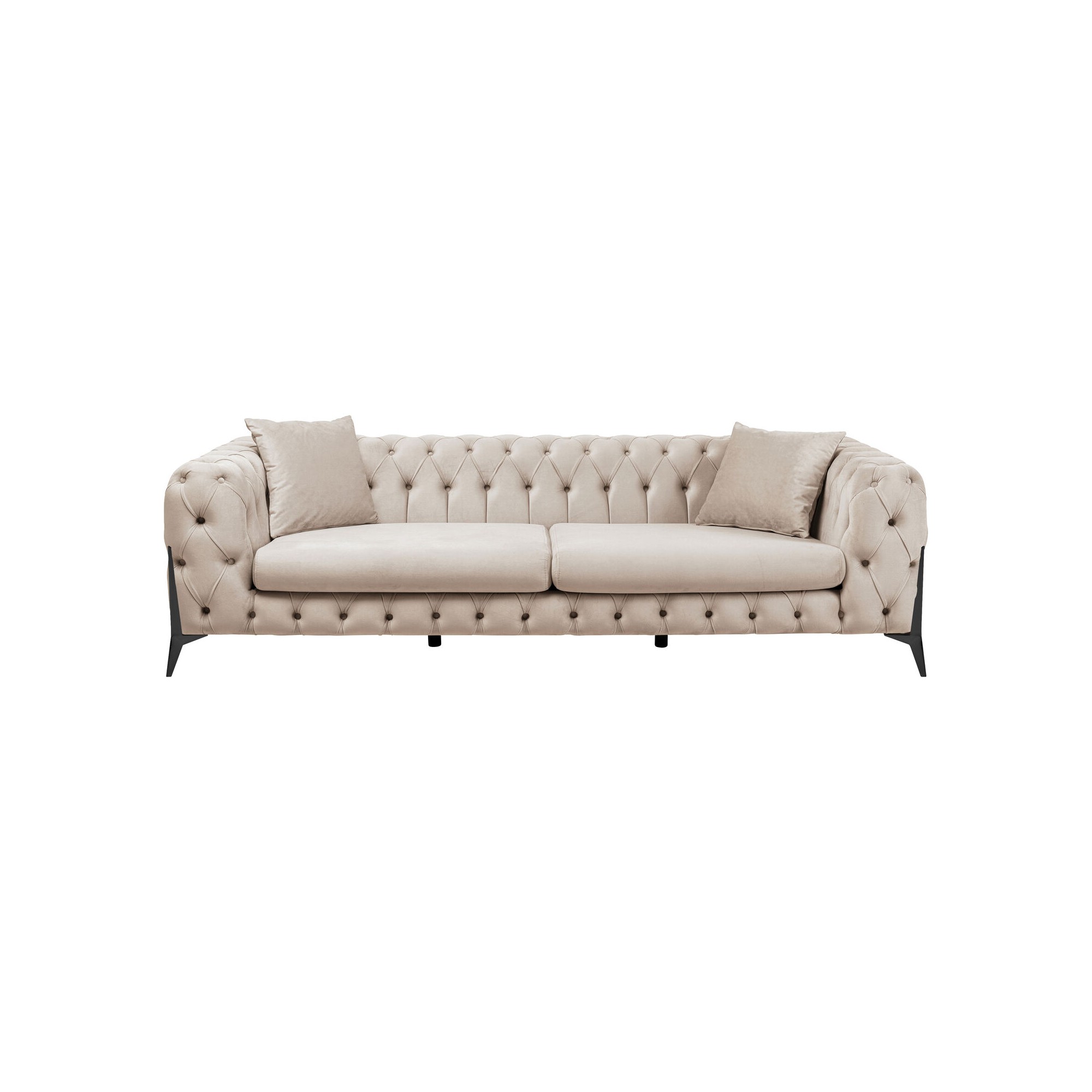 Sofa Bellissima 3-Seater Velvet Beige Kare Design