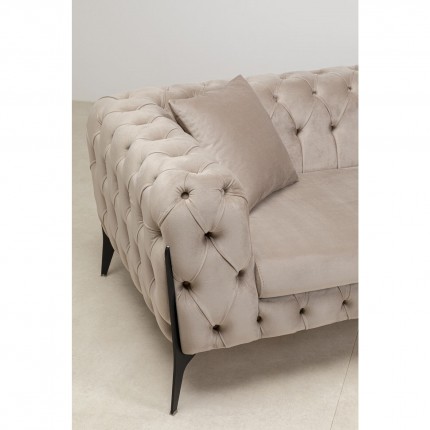 Canapé Bellissima 3 places velours beige Kare Design