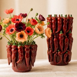 Vase piments en porcelaine rouge - Chili - Kare Design