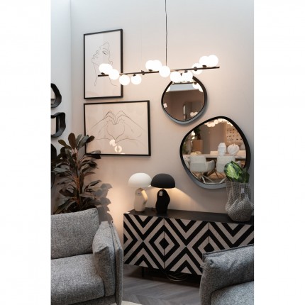 Suspension Scala Balls 150cm noire et blanche Kare Design