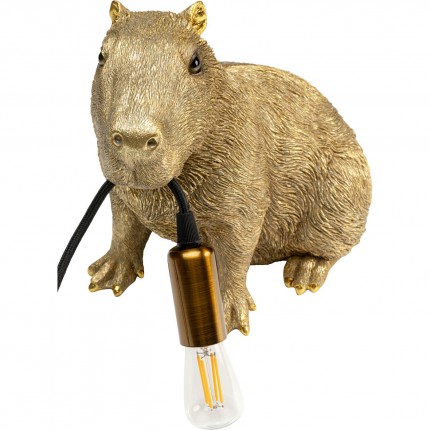 Lampe capybara doré Kare Design